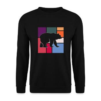 Bear - Unisex Sweatshirt - black - Front - Alina (178cm) & Michal (187cm)