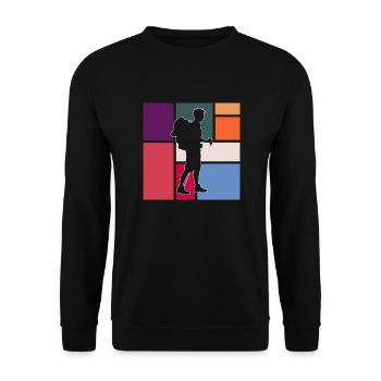 Wander - Unisex Sweatshirt - black - Front - Alina (178cm) & Michal (187cm)