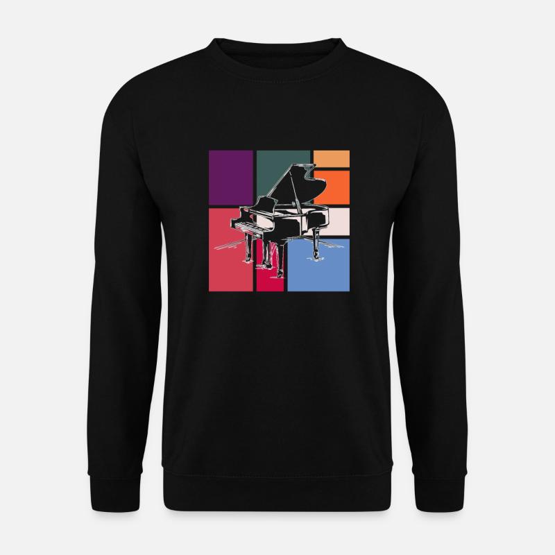 Klavier - Unisex Pullover - Schwarz