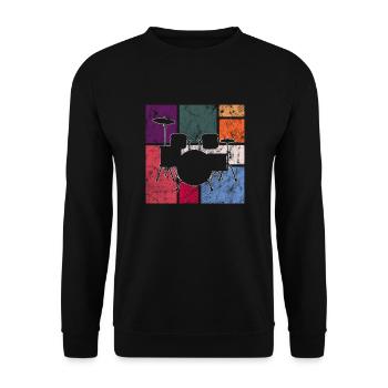 Schlagzeug - Unisex Pullover - Schwarz - Vorne - Alina (178cm) & Michal (187cm)