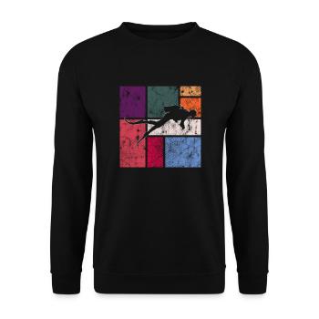 Plonger - Sweat-shirt Unisexe - noir - Devant - Alina (178cm) & Michal (187cm)