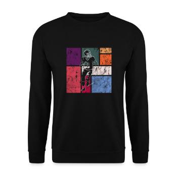 Football - Unisex Pullover - Schwarz - Vorne - Alina (178cm) & Michal (187cm)