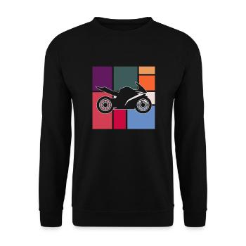 Motocyclette - Sweat-shirt Unisexe - noir - Devant - Alina (178cm) & Michal (187cm)
