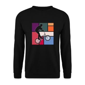 BMX - Unisex Sweatshirt - black - Front - Alina (178cm) & Michal (187cm)