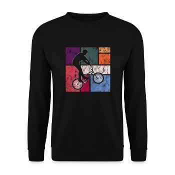 BMX - Unisex Sweatshirt - black - Front - Alina (178cm) & Michal (187cm)