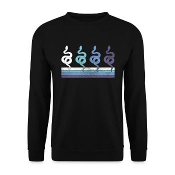 Snake - Unisex Sweatshirt - black - Front - Alina (178cm) & Michal (187cm)