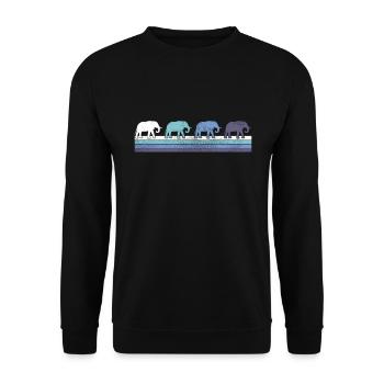 Elephant - Unisex Sweatshirt - black - Front - Alina (178cm) & Michal (187cm)
