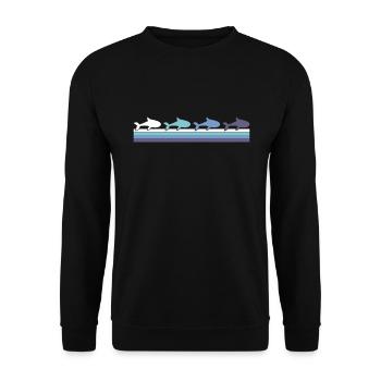 Fish - Unisex Sweatshirt - black - Front - Alina (178cm) & Michal (187cm)