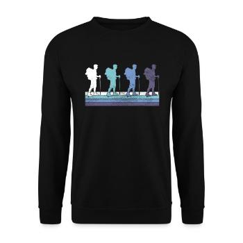 Wander - Unisex Sweatshirt - black - Front - Alina (178cm) & Michal (187cm)