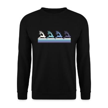 Elk - Unisex Sweatshirt - black - Front - Alina (178cm) & Michal (187cm)
