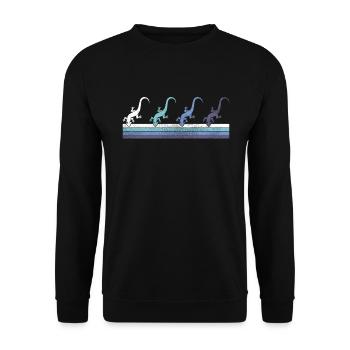 Eidechse - Unisex Pullover - Schwarz - Vorne - Alina (178cm) & Michal (187cm)