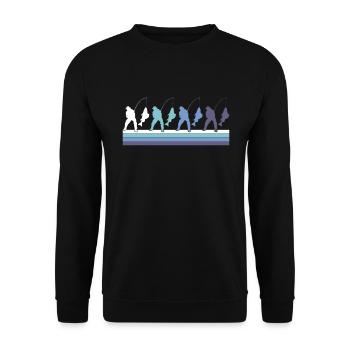 Angling - Unisex Sweatshirt - black - Front - Alina (178cm) & Michal (187cm)
