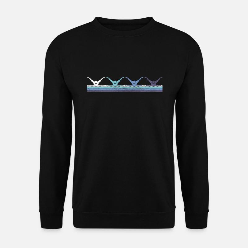 Schwimmen - Unisex Pullover - Schwarz