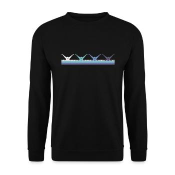 Nager - Sweat-shirt Unisexe - noir - Devant - Alina (178cm) & Michal (187cm)