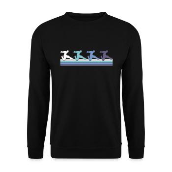Parkour - Unisex Sweatshirt - black - Front - Alina (178cm) & Michal (187cm)