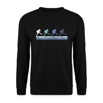 Plonger - Sweat-shirt Unisexe - noir - Devant - Alina (178cm) & Michal (187cm)