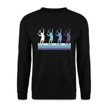 Tennis - Sweat-shirt Unisexe - noir - Devant - Alina (178cm) & Michal (187cm)