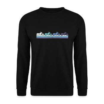 Motorcycle - Unisex Sweatshirt - black - Front - Alina (178cm) & Michal (187cm)