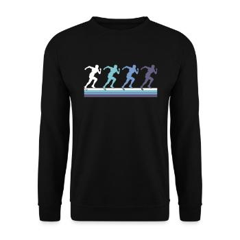 Joggen - Unisex Pullover - Schwarz - Vorne - Alina (178cm) & Michal (187cm)
