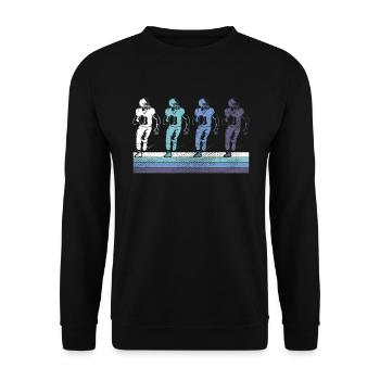 Football - Unisex Pullover - Schwarz - Vorne - Alina (178cm) & Michal (187cm)