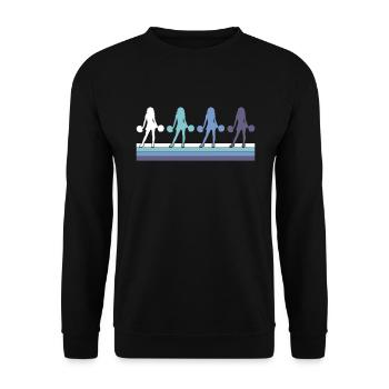 cheerleading - Sweat-shirt Unisexe - noir - Devant - Alina (178cm) & Michal (187cm)