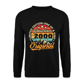 Original 2000 Vintage Anniversaire Humour - Sweat-shirt Unisexe - noir - Devant - Alina (178cm) & Michal (187cm)