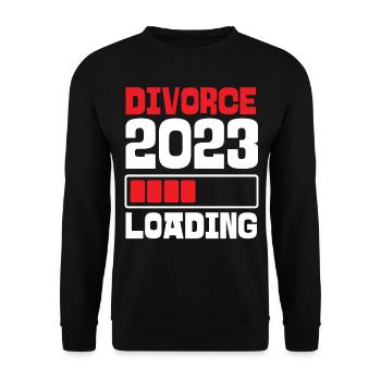 Happy Divorce Party Divorce 2023 - Unisex Sweatshirt - black - Front - Alina (178cm) & Michal (187cm)