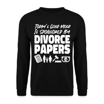 Happy Divorce Party Today's Good - Unisex Pullover - Schwarz - Vorne - Alina (178cm) & Michal (187cm)
