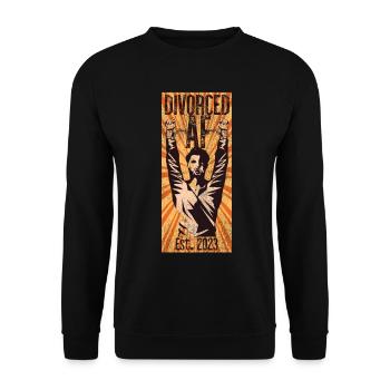 Happy Divorce Party Divorced Af - Unisex Sweatshirt - black - Front - Alina (178cm) & Michal (187cm)