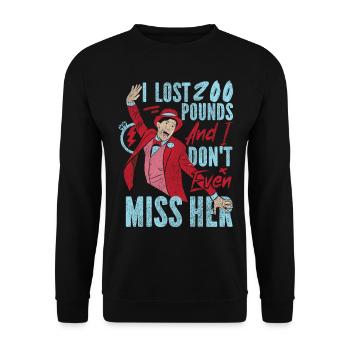 Happy Divorce Party I Lost 200 - Unisex Sweatshirt - black - Front - Alina (178cm) & Michal (187cm)