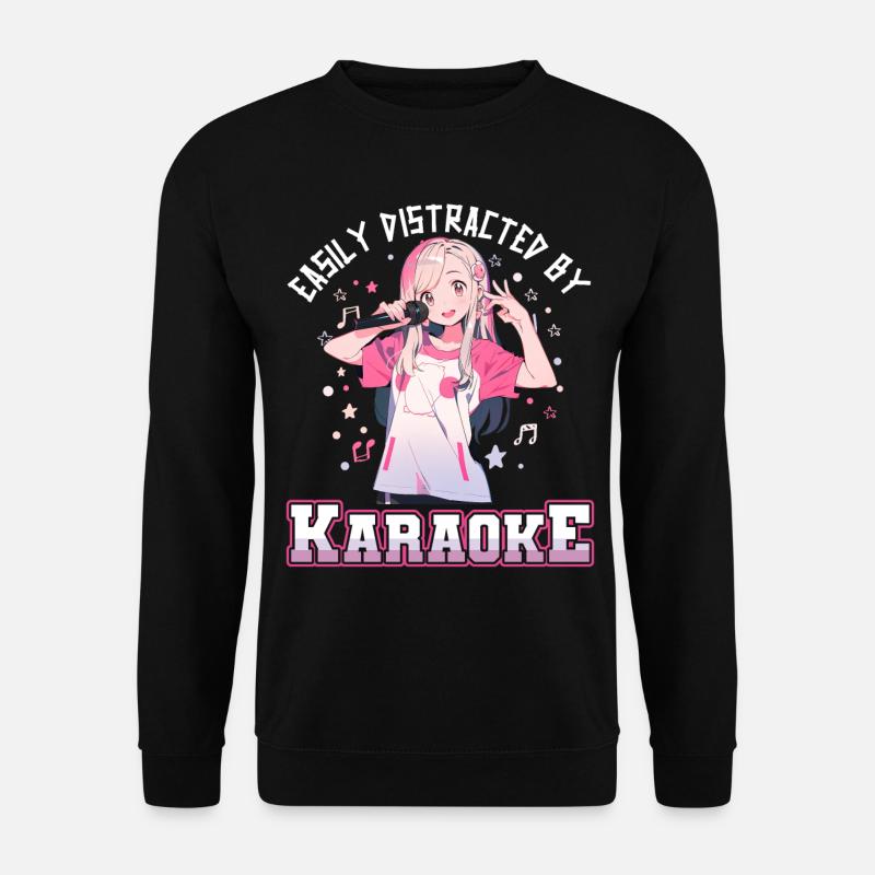 Easily distracted by Karaoke - Unisex Pullover - Schwarz