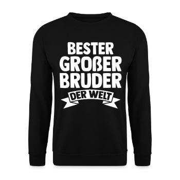 Geschwister Brüder Bruder - Unisex Pullover - Schwarz - Vorne - Alina (178cm) & Michal (187cm)