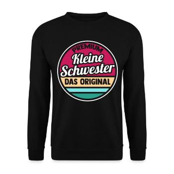Geschwister Schwestern Schwester - Unisex Pullover - Schwarz - Vorne - Alina (178cm) & Michal (187cm)