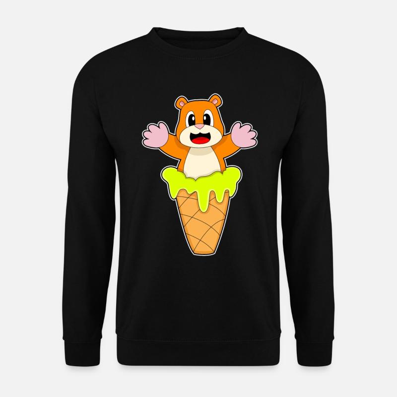 Hamster Waffeleis - Unisex Pullover - Schwarz
