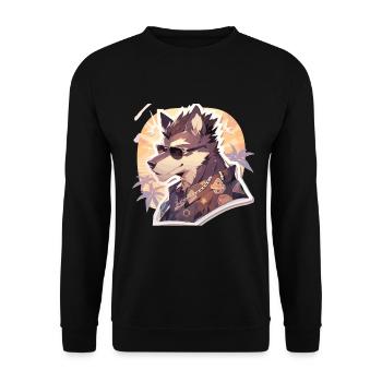 Chiens Chien Propriétaire Chien Amoureux Animal - Sweat-shirt Unisexe - noir - Devant - Alina (178cm) & Michal (187cm)