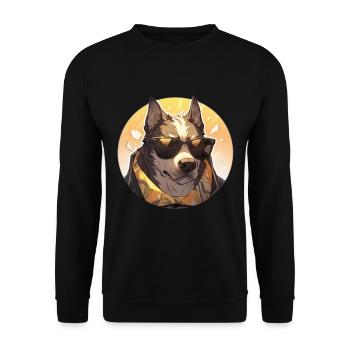 Chiens Chien Propriétaire Chien Amoureux Animal - Sweat-shirt Unisexe - noir - Devant - Alina (178cm) & Michal (187cm)