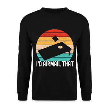 Cornhole Player Cornhole Board - Unisex Sweatshirt - black - Front - Alina (178cm) & Michal (187cm)