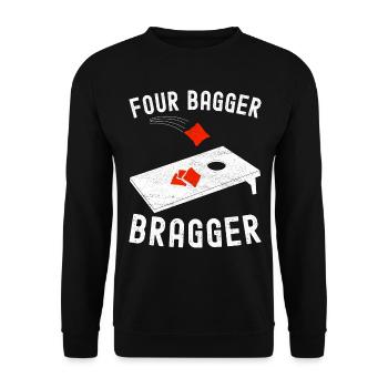 Cornhole Player Cornhole Board - Unisex Sweatshirt - black - Front - Alina (178cm) & Michal (187cm)