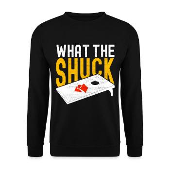 Cornhole Player Cornhole Board - Unisex Sweatshirt - black - Front - Alina (178cm) & Michal (187cm)