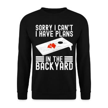 Cornhole Player Cornhole Board - Unisex Sweatshirt - black - Front - Alina (178cm) & Michal (187cm)