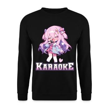 Filles Manga Anime Karaoké - Sweat-shirt Unisexe - noir - Devant - Alina (178cm) & Michal (187cm)