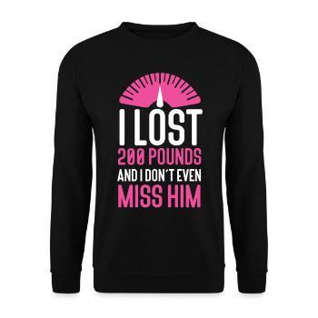 Happy Divorce Party I Lost 200 - Unisex Sweatshirt - black - Front - Alina (178cm) & Michal (187cm)