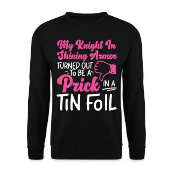 Happy Divorce Party My Knight In - Unisex Pullover - Schwarz - Vorne - Alina (178cm) & Michal (187cm)