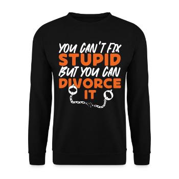 Happy Divorce Party You Can't Fix - Unisex Pullover - Schwarz - Vorne - Alina (178cm) & Michal (187cm)