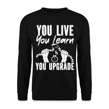 Happy Divorce Party You Live You - Unisex Sweatshirt - black - Front - Alina (178cm) & Michal (187cm)