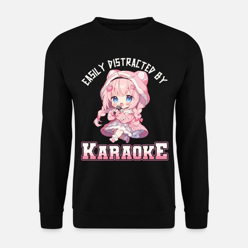 Easily distracted by Karaoke - Unisex Pullover - Schwarz