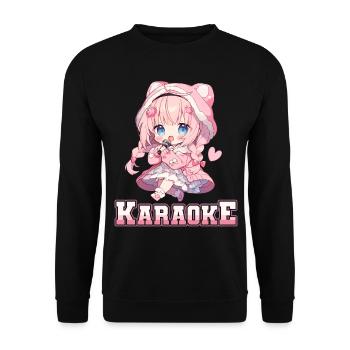 Filles Manga Anime Karaoké - Sweat-shirt Unisexe - noir - Devant - Alina (178cm) & Michal (187cm)