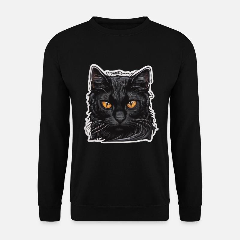 Schwarze Katze - Unisex Pullover - Schwarz