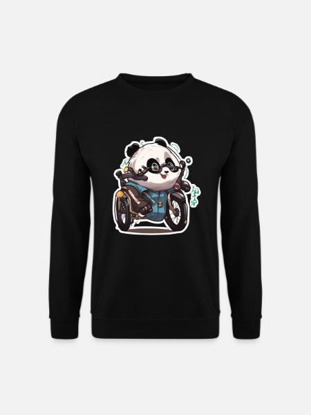 Panda Bike Panda Pandas Panda Ours - Sweat-shirt Unisexe - noir
