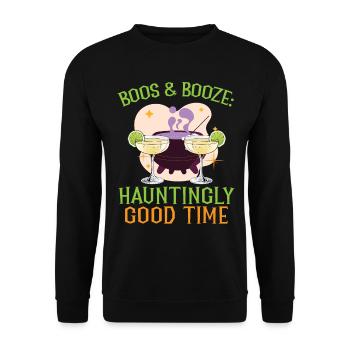 Boos & Booze: Eerily beautiful time for Halloween - Unisex Sweatshirt - black - Front - Alina (178cm) & Michal (187cm)